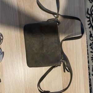 Faux Suede Crossbody Bag